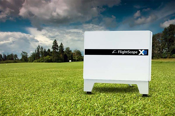 FlightScope launch monitor on the driving range